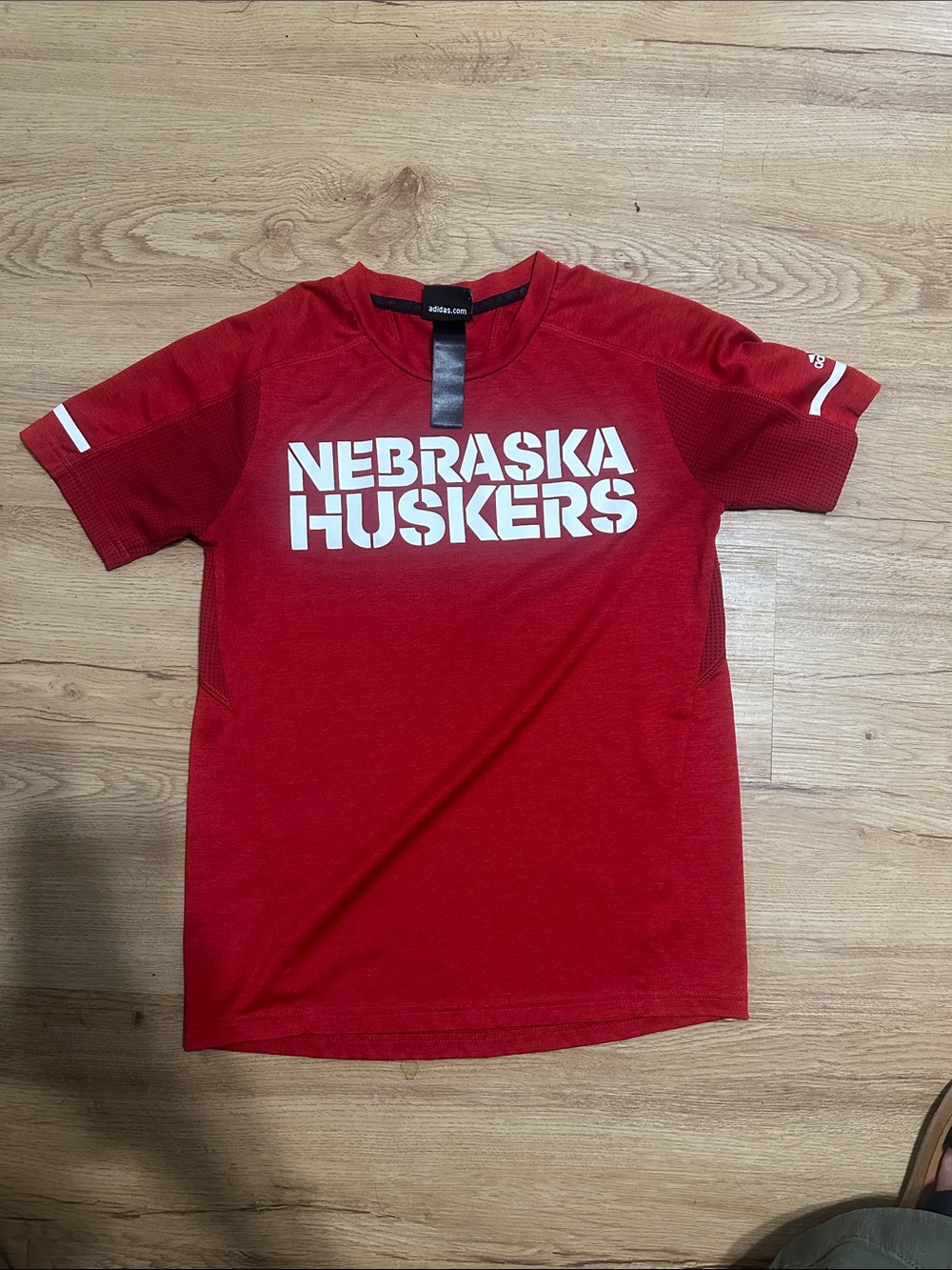 adidas Red Nebraska Huskers Short Sleeve Tee